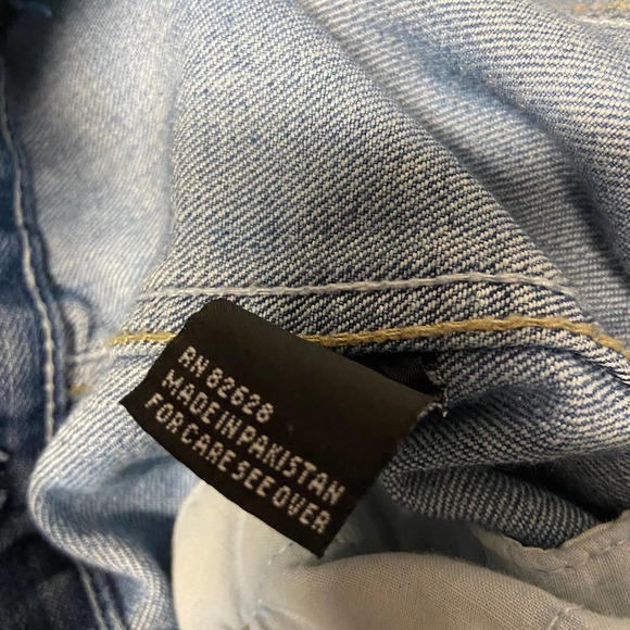 SP Collection South Pole Jacket Denim Distressed Button Up XL Vintage - Picture 12 of 13